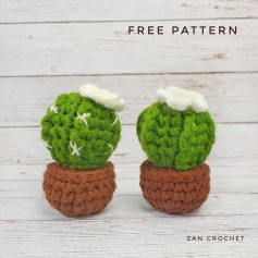 free pattern Cactus pot crochet pattern