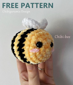 free pattern chibi bee