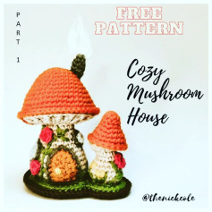 free pattern cozy mushroom house