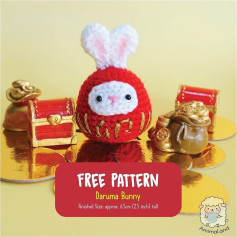 free pattern daruma bunny