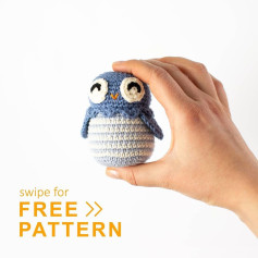 free pattern garnknuten bob the owl