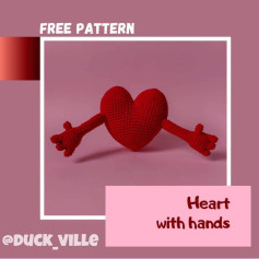 free pattern heart with hands