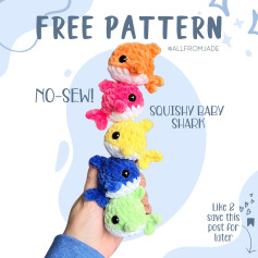 🦈 FREE PATTERN🦈 Me again with another free pattern!!! After sharing my Squishy Baby Whale free pattern,