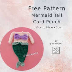 free pattern mermaid tail card pouch
