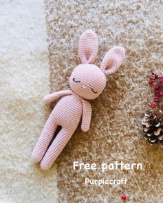 free pattern pink rabbit