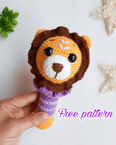Free pattern rattle lion 🦁❤