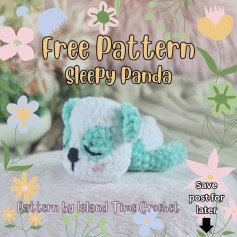 free pattern sleepy panda