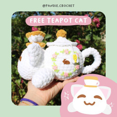 🫖 FREE PATTERN: Teapot Cat