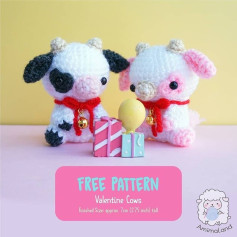 free pattern valentine cows