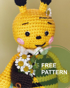 free pattern yellow bee