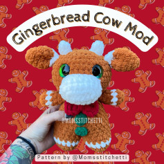 gingerbread cow mod crochet pattern