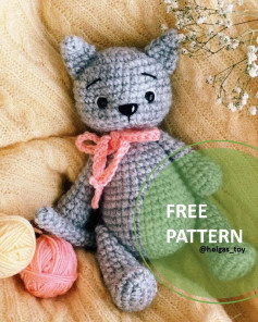 gray cat crochet pattern