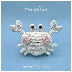 Gray crab crochet pattern