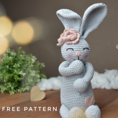 Gray rabbit crochet pattern.