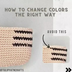 how to change colors the right way crochet pattern