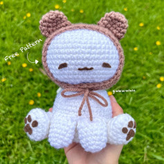 Jumbo Bear Cat Hat Pattern 🐱🐻 (accessory for my Floral Cat pattern)