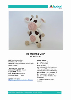 Konrad the Cow crochet pattern