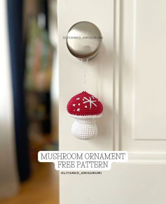 mushroom ornament free pattern