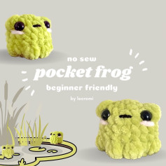 no sew pocket frog beginner friendly crochet pattern