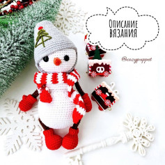 Описание вязания снеговика ⛄⛄