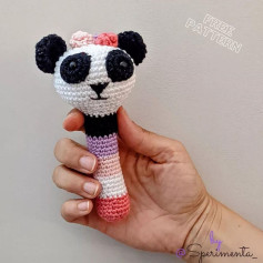 Panda rattle crochet pattern