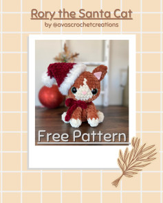 rory the santa cat crochet pattern