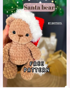 santa bear free pattern