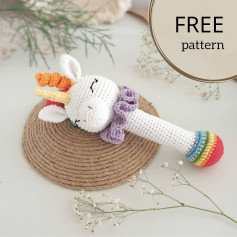 sleeping unicorn rattle crochet crochet pattern