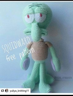 squidward crochet free pattern