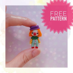 tiny clown crochet pattern