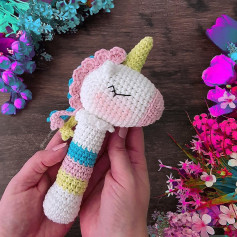 Unicorn rattle crochet crochet pattern