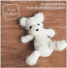 White poodle dog crochet pattern.