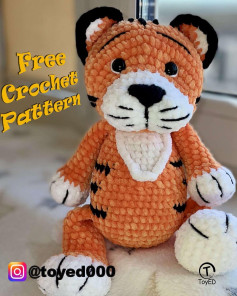 white tiger snout crochet pattern