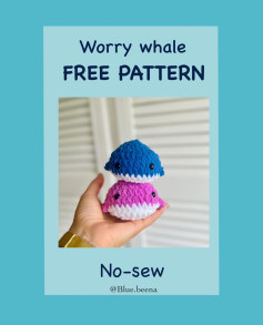 worry whale free pattern no sew