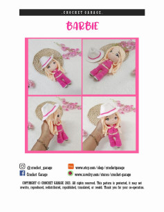 BARBIE girl doll crochet pattern