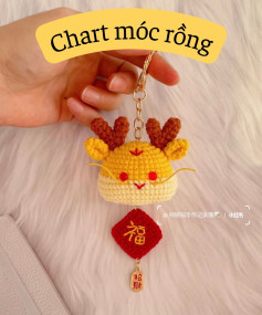 Chart móc len móc khóa rồng