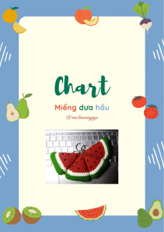 Chart móc móc khóa miếng dưa hấu