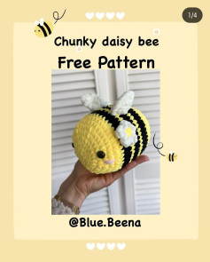 chunky daisy bee free pattern