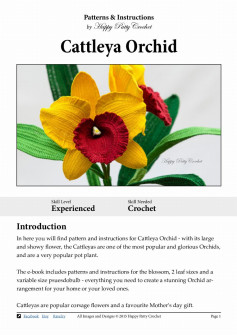 Crochet Cattleya Orchid pattern