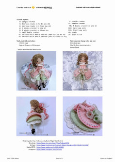 crochet doll art victorine girl