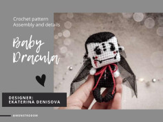 crochet pattern assembly and details baby dracula