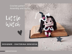 crochet pattern assembly and details little witch