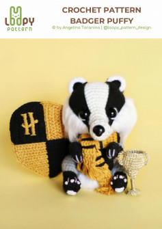 CROCHET PATTERN BADGER PUFFY