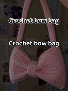 crochet pattern bow bag, túi hình nơ