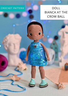 crochet pattern doll bianca at the crow ball