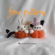 Crochet pattern for pumpkin rabbits and pumpkin dogs