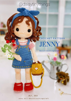 CROCHET PATTERN JENNY girl doll