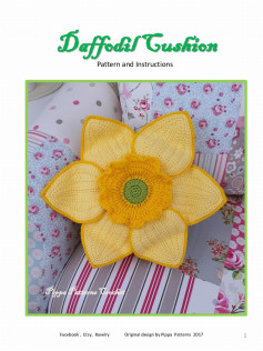 Daffodil Cushion Pattern and Instructions Pippa Patterns Crochet