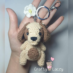 dog keychain crochet pattern