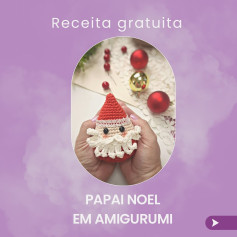 Envolva-se na doçura do Natal com este encantador amigurumi Papai Noel! 🎅🏻